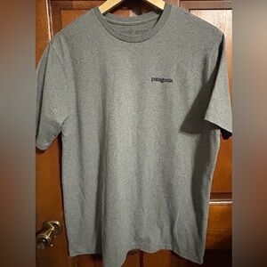 PATAGONIA Men’s Gray Regular Fit Short Sleeve Heavyweight T Shirt Size Medium
